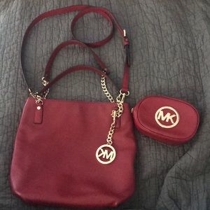 Michael Kors crossbody Purse/bag with makeup pouch
